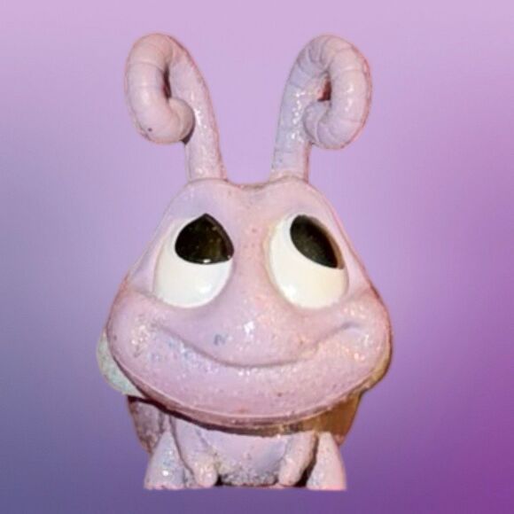 Disney Parks Animators Collection Tinker Bell Purple Glitter Firefly Figure B19 - Picture 2 of 6